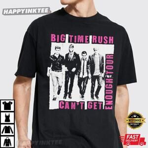 Big Time Rush Tour Shirt Can’t Get Enough Tee Y2K Band Tee Black L